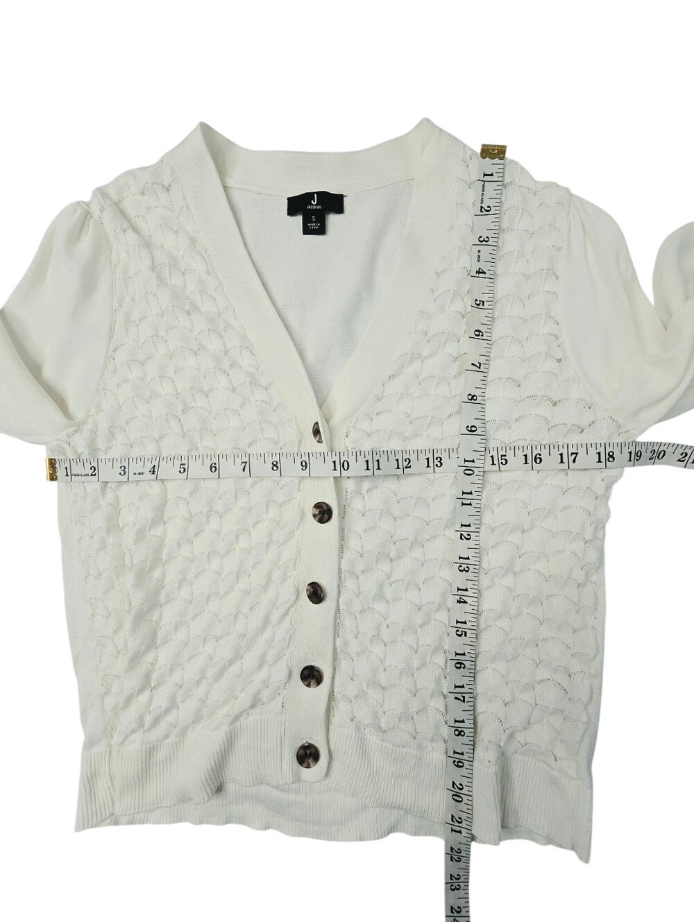 J Jason Wu Pointelle Sweater Cardigan - Picture 6 of 6